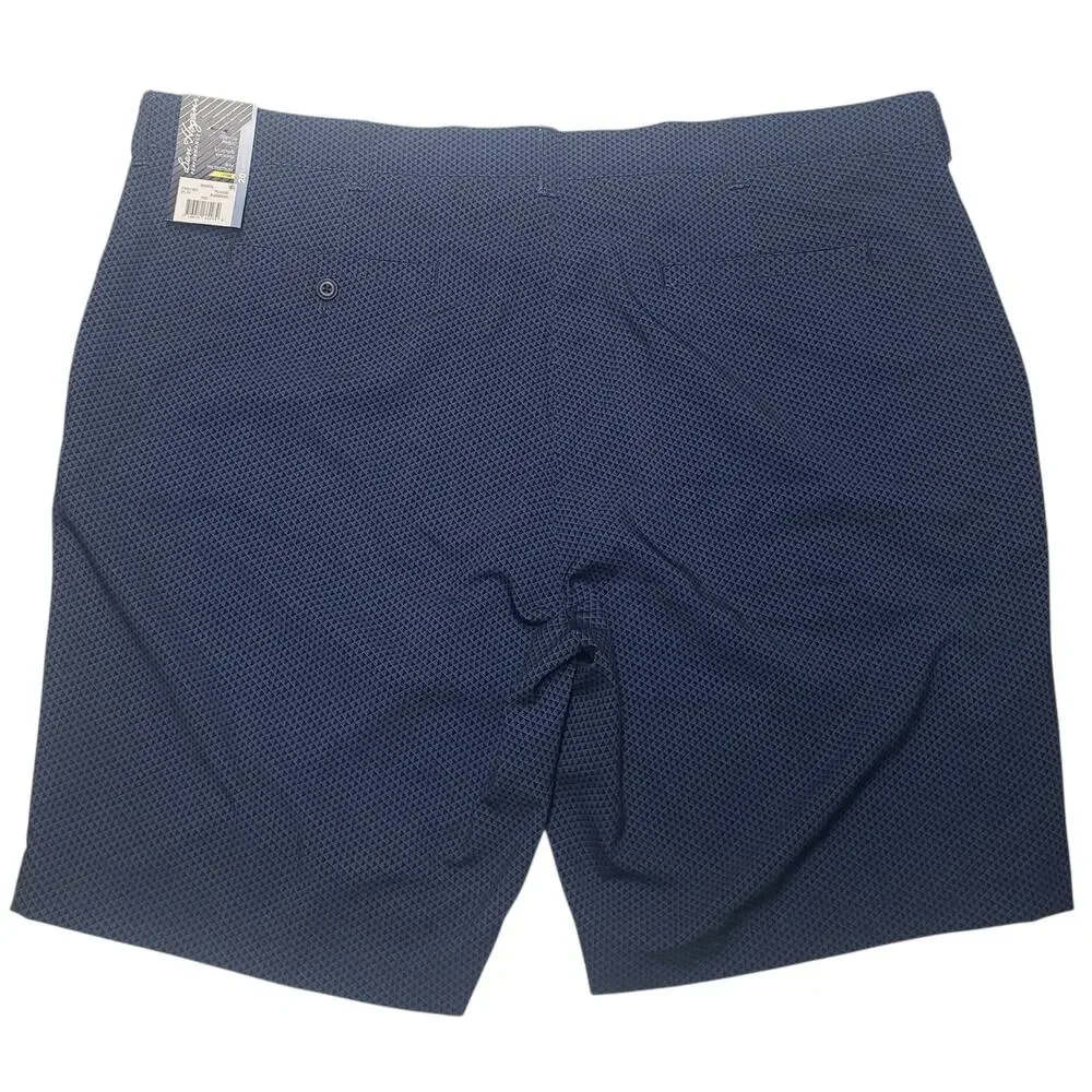 Ben Hogan Performance Golf Shorts 44 Tall Navy Micro‑Diamond UPF 50 Stretch NWT